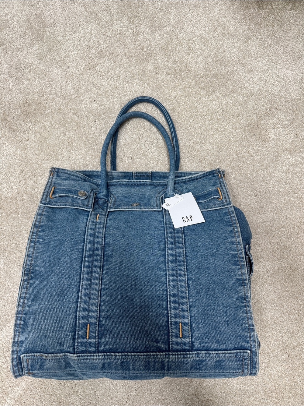 GAP Denim Tote in Classic Blue large size